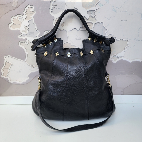 Foley+Corinna Dumonde Mid City Large Leathe Hobo Tote Black - Picture 4 of 14